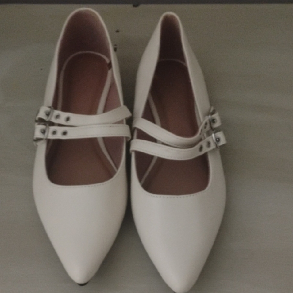Old Navy Cream Double Strap Flats